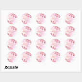Lente Sakura Kersenbloesem Roze Cream Verjaardag Ronde Sticker (Vel)