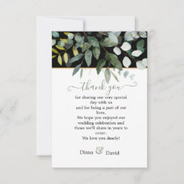 LENTE SCHOONHEID BOTANISCH GROEN Bruiloft Bedankkaart