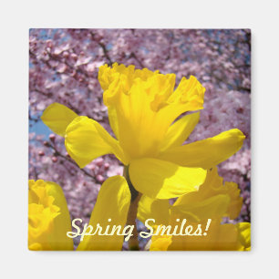 Lente Smiles! Magneten Gele Narcissen Bloemen