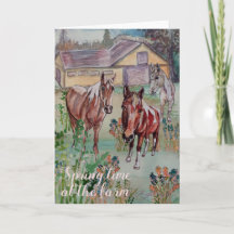 Lente tijd bij het boerderij #2 blanco binnen