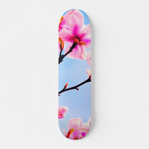 Lente tijd bloesems skateboard