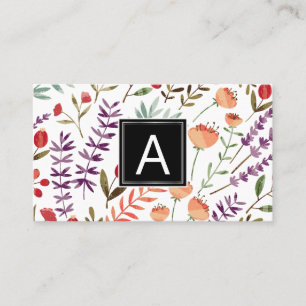 Lente Tuin Patroon Monogram Visitekaartje
