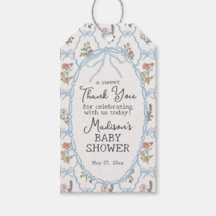 Lente Tuinfeest Pastel Bloemenkraam Cadeaulabel