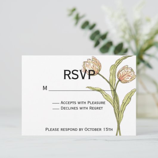 Lente Tulp RSVP (volledig aanpasbaar) (Staand voorkant)