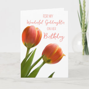 Lente Tulpen Goddochter Verjaardag Kaart