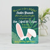 Lente Uitnodiging met Konijnenoren  (Staand voorkant)