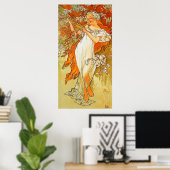  Lente van Alphonse Mucha Poster (Thuiskantoor)