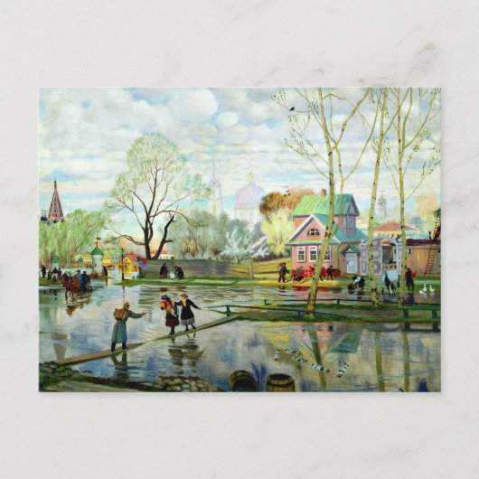 Lente van Boris Kustodiev Briefkaart (Voorkant)