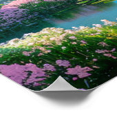 Lente van de Pond van Bloemen Poster (Hoek)