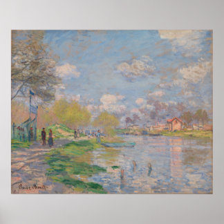 Lente van de Seine door Claude Monet Poster