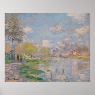 Lente van de Seine door Monet Impressionist Poster