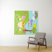 Lente Verjaardag / Baby Shower Achtergrond Banner Wandkleed (In Situ (horizontaal))