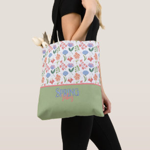 Lente Vibe Zoete Palet Kleine Bloemen Draagtas