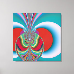 Lente Vlinder Abstract Kleur Uitbarsting Kunst Canvas Afdruk
