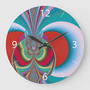 Lente Vlinder Abstract Kleur Uitbarsting Kunst Grote Klok