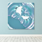 Lente Vlinder Canvas Afdruk (Insitu (Houten vloer))