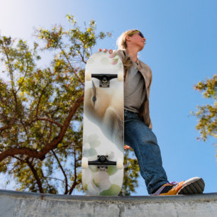 Lente Vogel Kersenbloesem Bloemige Waterverf Skateboard