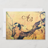 LENTE VOGEL MONOGRAM, Goud Geel Bruin Aankondiging (Achterkant)