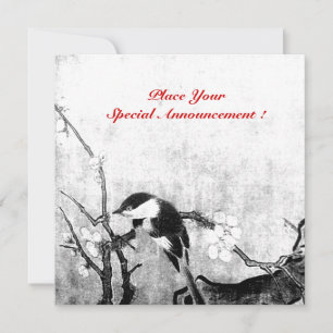 LENTE VOGEL MONOGRAM zwart wit grijs Aankondiging