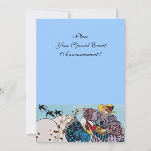 LENTE VOGELS TUIN FEESTJE ,SAPPHIRE GEM MONOGRAM KAART (Achterkant)