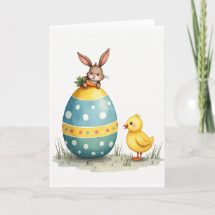 Lente Vrienden Happy Ei Kaart