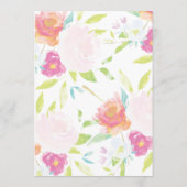 Lente Watercolor Baby Shower in heldere kleuren Kaart (Achterkant)