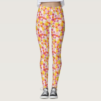 Lente Waterverf Flowers Leggings