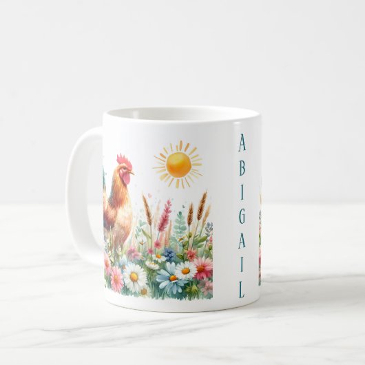 Lente Waterverf Hen - Kind Mok (Voorkant links)