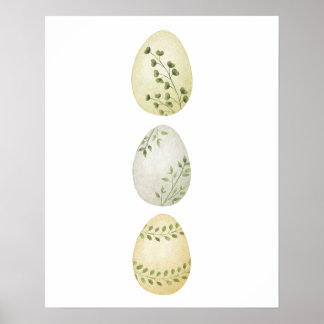 Lente Waterverf, Paasei Wall Art Poster