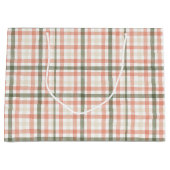 Lente Waterverf Perzik Groen Plaid Groot Cadeauzakje (Voorkant)