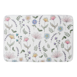 Lente Waterverf Stationaire bloemen Badmat