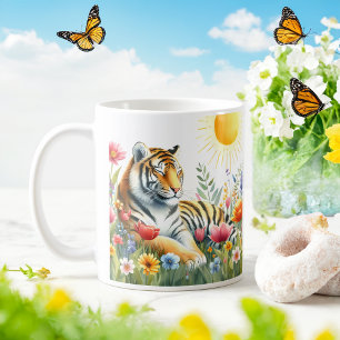 Lente Waterverf Tijger - Kind Mok