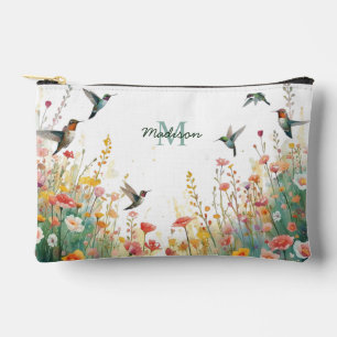 Lente Waterverf Vogels Bloemenkroon Monogram Wilde Etui