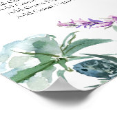 Lente Wildbloemen 16 Tafel Bruiloft Zitkaarten Poster (Hoek)