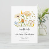 Lente Wildbloemen Outdoor bruiloft Save The Date (Staand voorkant)