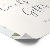 Lente Wilde Bloem Lichtblauw Kaarten en Cadeaus Bo Poster (Hoek)