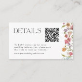 Lente Wilde Bloem QR Code Trouwdetails Informatiekaartje (Voorkant)