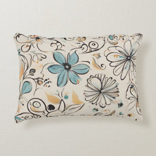 Lente wilde bloemen accent kussen
