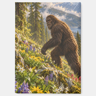 Lente Wilde Bloemen Bigfoot Magneet