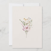 Lente Wilde Bloemen Bruiloft Kaart (Achterkant)