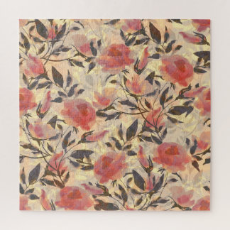 Lente wilde rozen: waterverf. legpuzzel