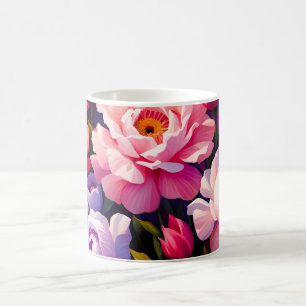 Lente Zen Zonsopgang Roze Bloesem Tuin Koffiemok