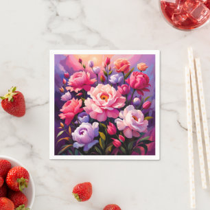 Lente Zen Zonsopgang Roze Bloesem Tuin Servet