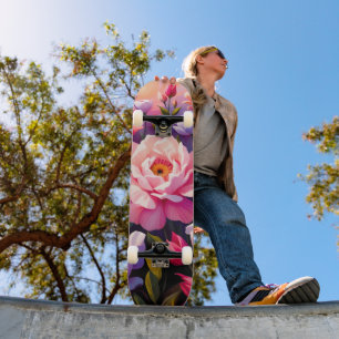 Lente Zen Zonsopkomst Roze Bloesem Tuin  Skateboard