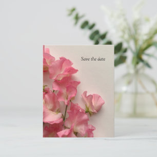 Lente zoete erwten in roze save the date