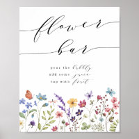 Lente Zomer Bloem Bruiloft Borrel Bloem Bar Poster