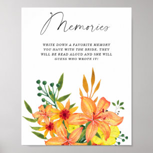 Lente zomer bloemige herinneringen met de bruid poster