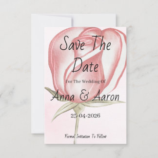 Lente Zomer Blush Roze Tuin Save the Date