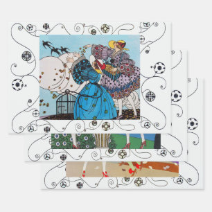 Lente, zomer, herfst Art Deco Beauty-Mode Inpakpapier Vel