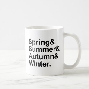 Lente Zomer Herfst Winter Vier Seizoenen Koffiemok